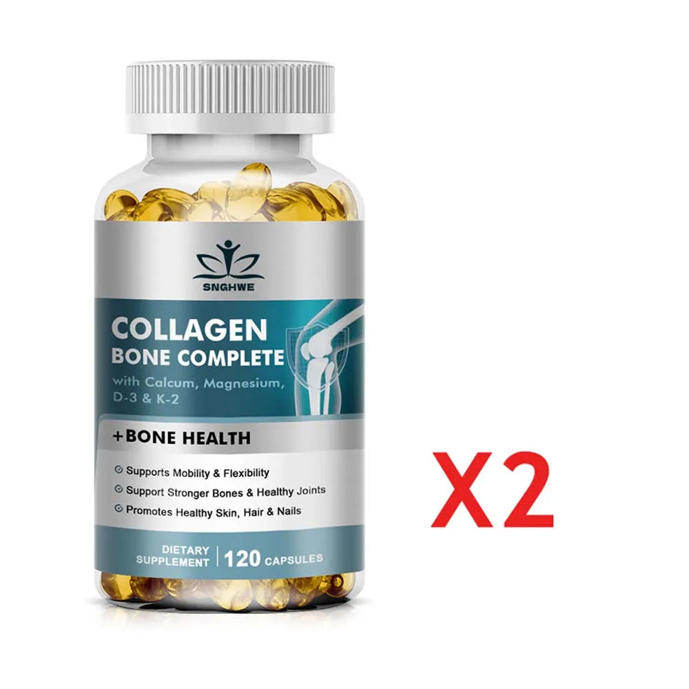 SNGHWE Bone Collagen Capsules Helps Support Joint Cartilage, Collagen Production & Calcium Absorption and Immune Support