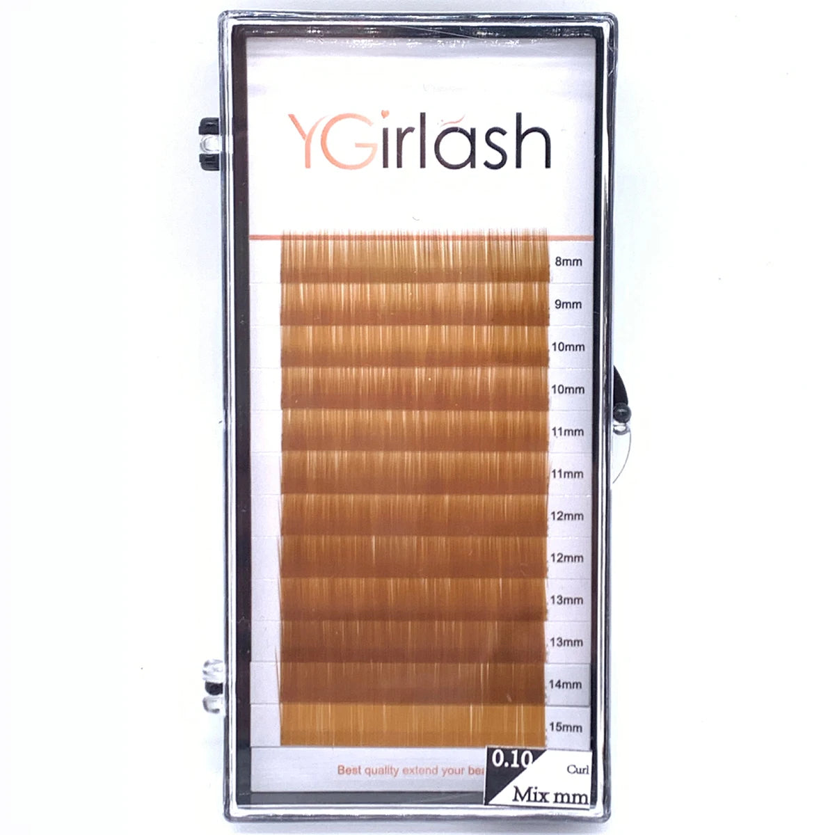 YGirlash High Quality Straight Curvate Extensions False Eyebrows 12Lines Light And Dark Brown Eyebrow Extension