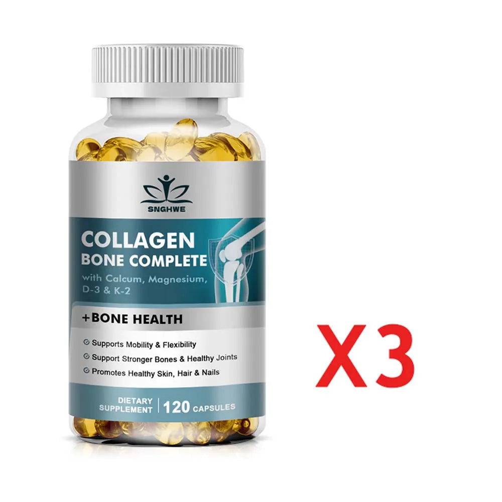 SNGHWE Bone Collagen Capsules Helps Support Joint Cartilage, Collagen Production & Calcium Absorption and Immune Support