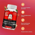 Korean Red Ginseng Supplement - Supports Overall Health, Boosts Energy Production, Relieves Stress - 120pcs