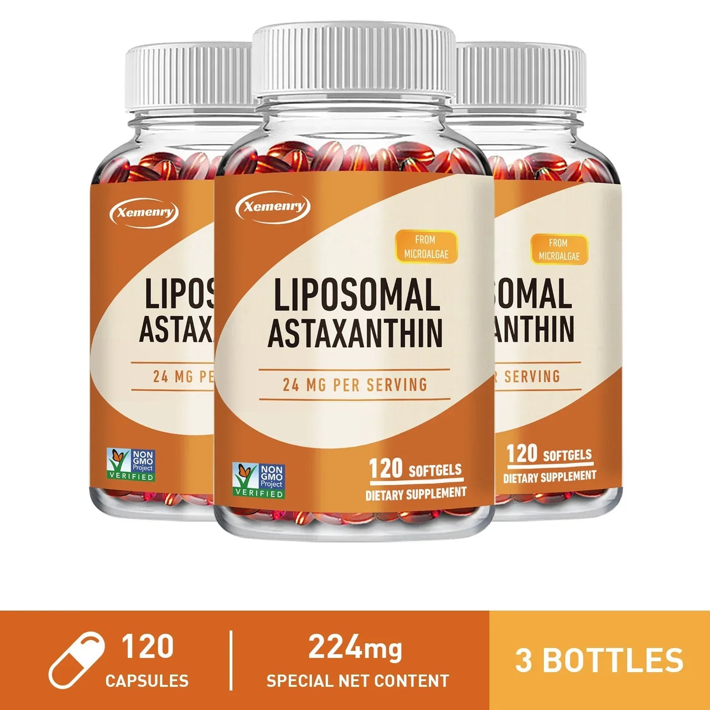 Liposomal Astaxanthin - Supports Eye, Cardiovascular, Joint and Skin Health As Well As Immunity and Accelerates Metabolism