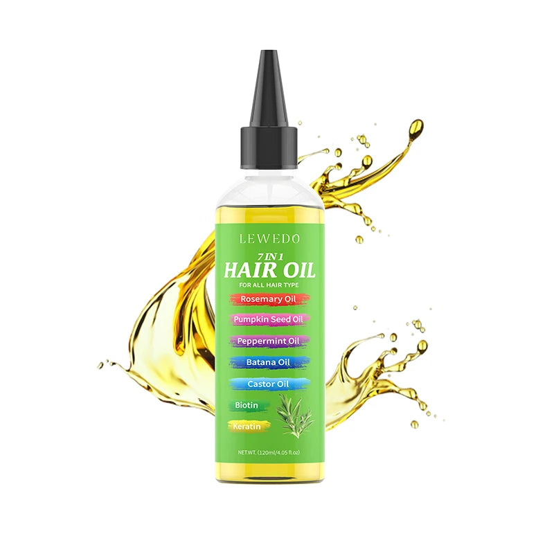 7 in 1 Hair Serum Oil Strengthen Root Smoothing Deep Nourishing Repair Frizzy Hair Product Hair Care Essence For Men Women 120ml