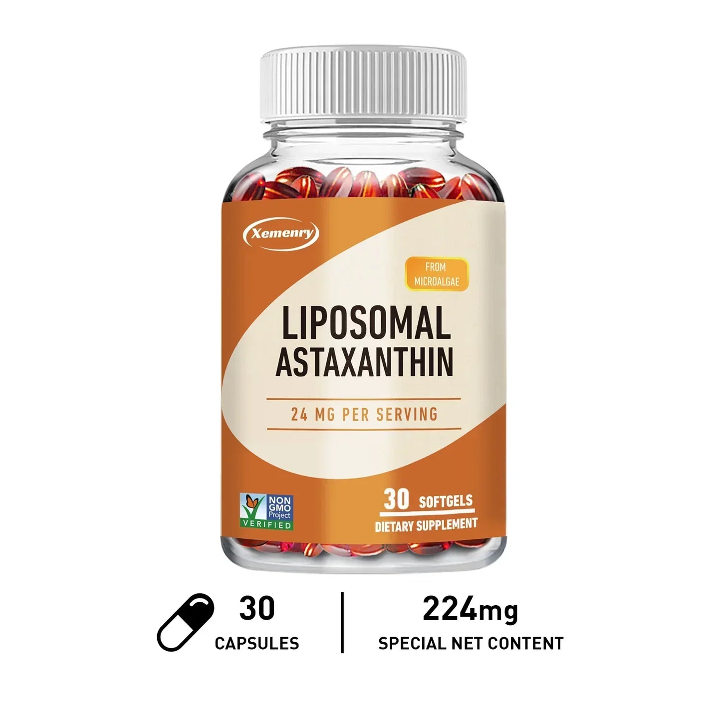 Liposomal Astaxanthin - Supports Eye, Cardiovascular, Joint and Skin Health As Well As Immunity and Accelerates Metabolism