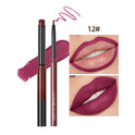 QIBEST Matte Nude Lipstick Pen Long Lasting Lipliner Lip Pencil Waterproof Lip Liner Contour Sexy Red Lip Makeup Set For Women