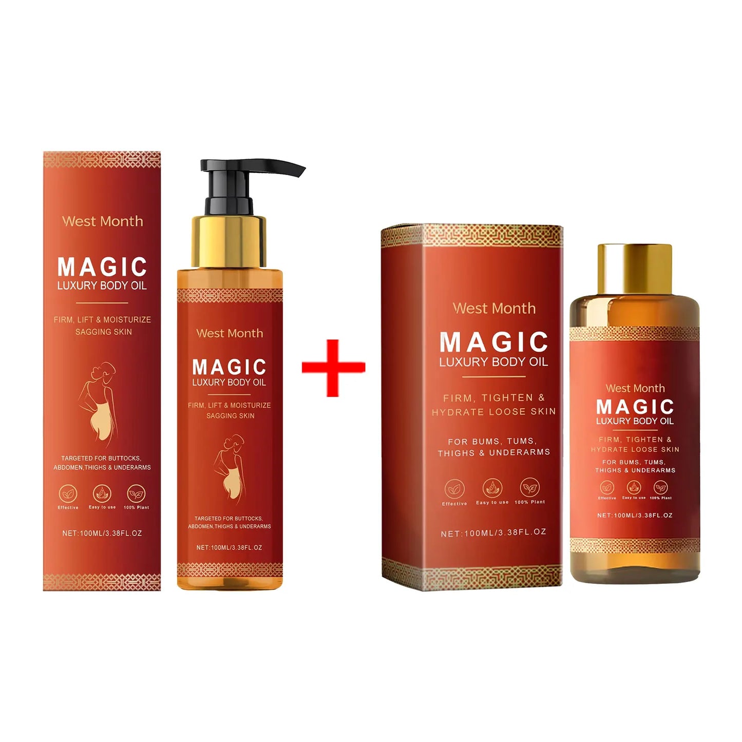 Magic Luxury Body Oil Deeply Moisturizing Dry Skin Tightening Firming Chest Thighs Rejuvenating Repairing Soften Nourishing Oil
