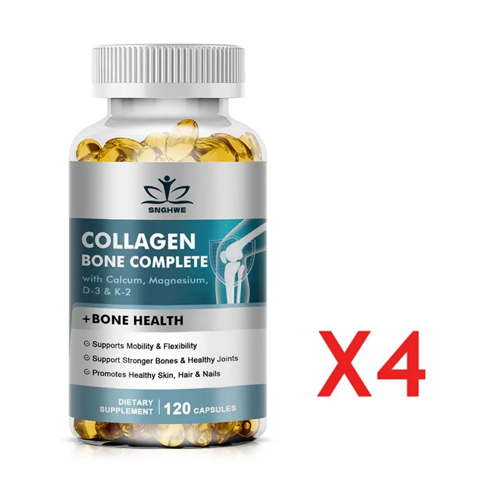 SNGHWE Bone Collagen Capsules Helps Support Joint Cartilage, Collagen Production & Calcium Absorption and Immune Support
