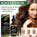 Black Castor Oil for Hair 60ml Moisturizing Hair Oil Care Liquid Jamaican Black Castor Hair Oil Gentle Natural