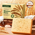 Natural Organic Oat Scrub Exfoliating Cleaning Soap Handmade Body and Face Deep Cleansing Soap Brighten Tender Skin Shrink Pores