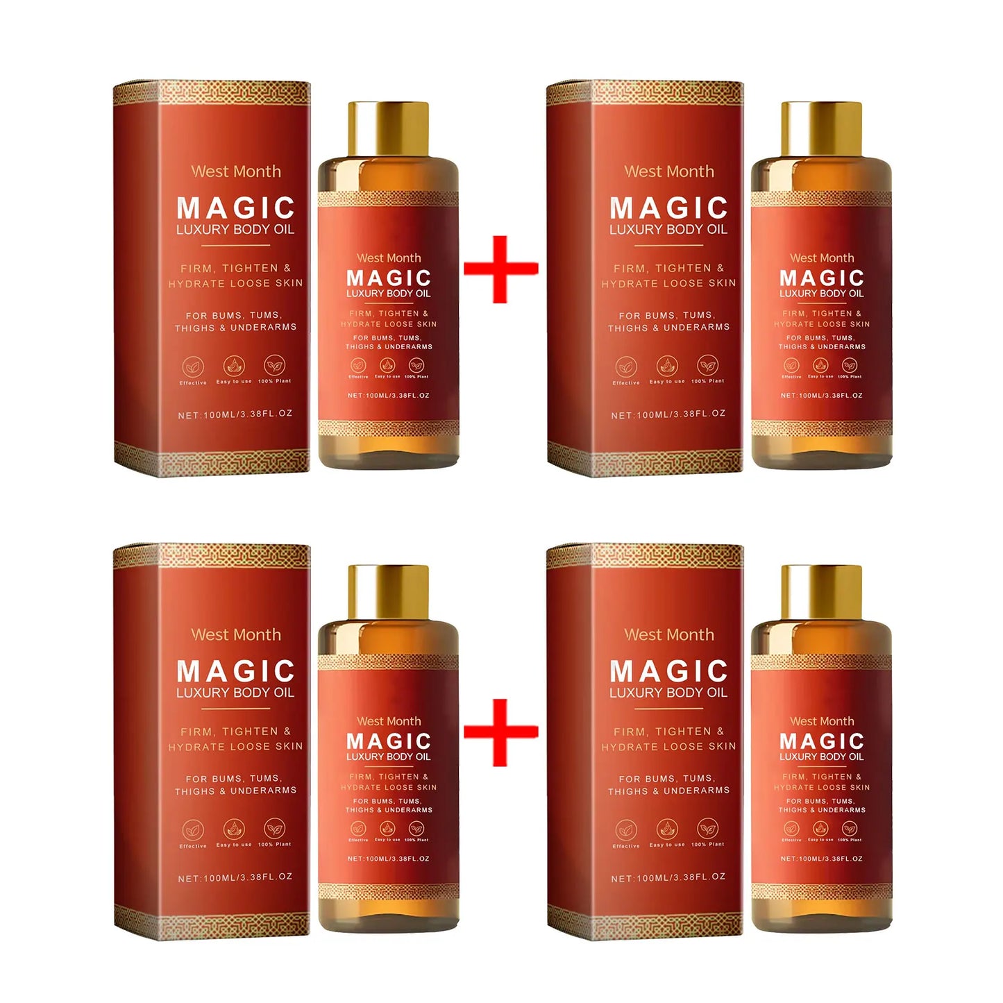 Magic Luxury Body Oil Deeply Moisturizing Dry Skin Tightening Firming Chest Thighs Rejuvenating Repairing Soften Nourishing Oil