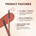 QIBEST Matte Nude Lipstick Pen Long Lasting Lipliner Lip Pencil Waterproof Lip Liner Contour Sexy Red Lip Makeup Set For Women