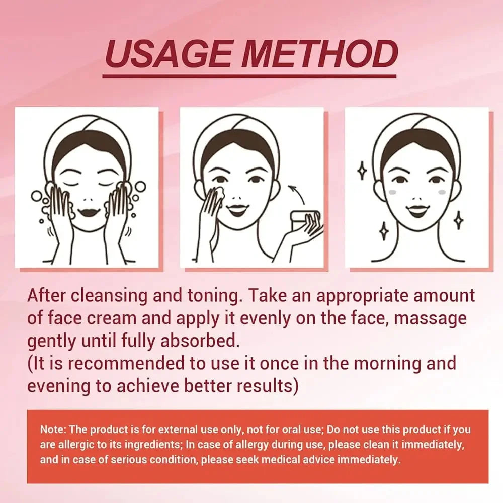 Instant Wrinkle Remover Face Cream Anti Aging Firming Lifting Fade Fine Lines Whitening Moisturizing Brighten Tighten Skin Care