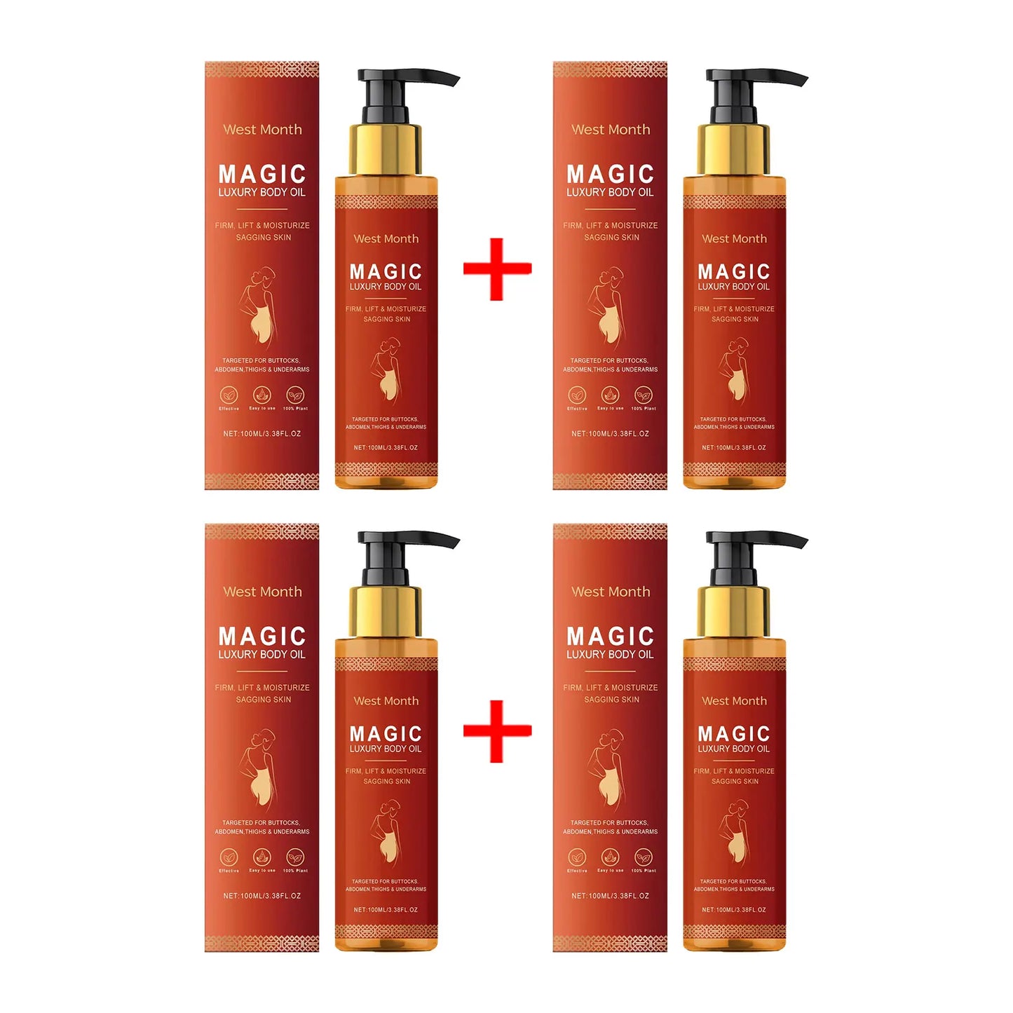 Magic Luxury Body Oil Deeply Moisturizing Dry Skin Tightening Firming Chest Thighs Rejuvenating Repairing Soften Nourishing Oil