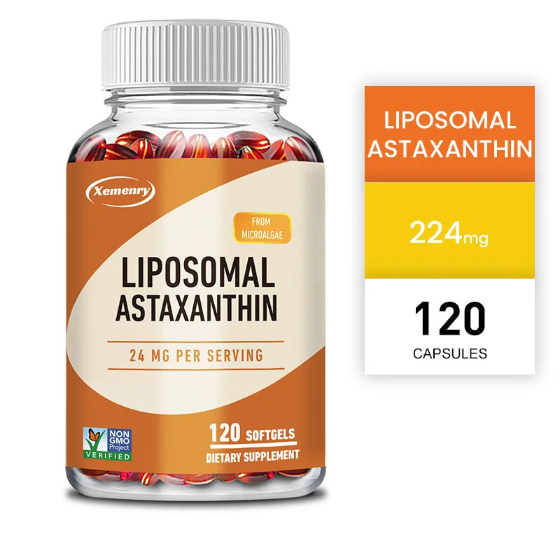 Liposomal Astaxanthin - Supports Eye, Cardiovascular, Joint and Skin Health As Well As Immunity and Accelerates Metabolism