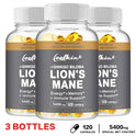 Lion's Mane Mushroom Capsules - Nootropic Brain Booster for Focus Immune & Stress Relief Improve Memory