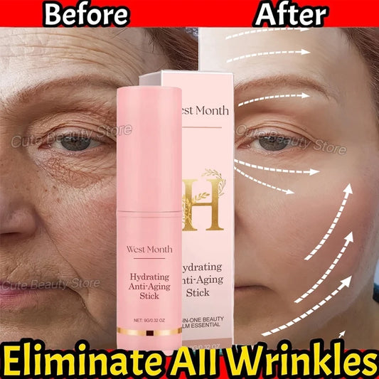 Collagen Wrinkle Removal Multi Bounce Balm Stick Instant Anti-Aging Firming Lift Brighten Facial Dull Skin Moisturizer Cosmetics