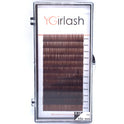 YGirlash High Quality Straight Curvate Extensions False Eyebrows 12Lines Light And Dark Brown Eyebrow Extension