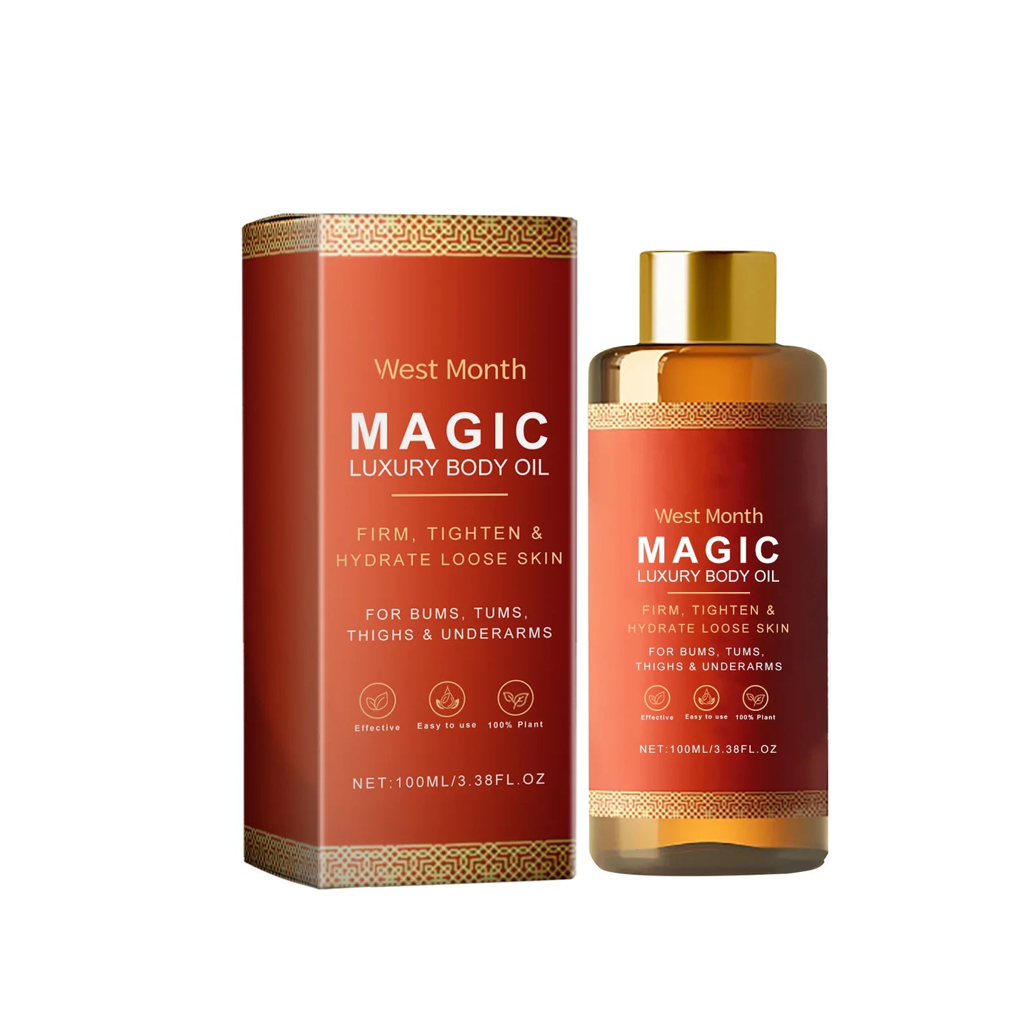 Magic Luxury Body Oil Deeply Moisturizing Dry Skin Tightening Firming Chest Thighs Rejuvenating Repairing Soften Nourishing Oil