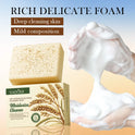 Natural Organic Oat Scrub Exfoliating Cleaning Soap Handmade Body and Face Deep Cleansing Soap Brighten Tender Skin Shrink Pores